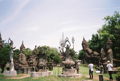 Low angle view of temple