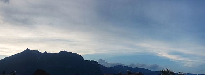 Low angle view of mountains against sky