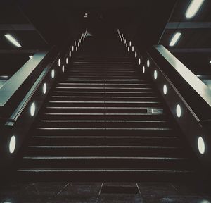 Low angle view of steps in subway