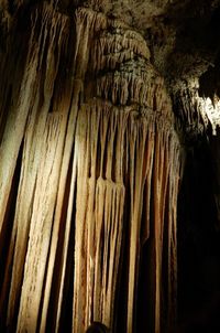 Low angle view of rock formation in cave