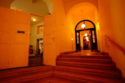 Empty corridor of building