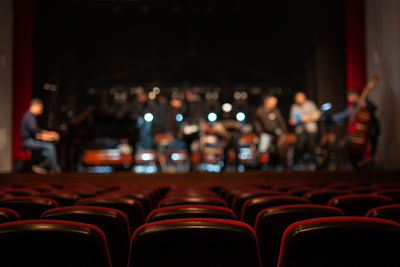 View of people at music concert