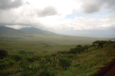 Scenic view of landscape against sky