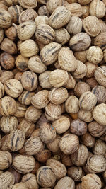 Full frame shot of walnuts at market