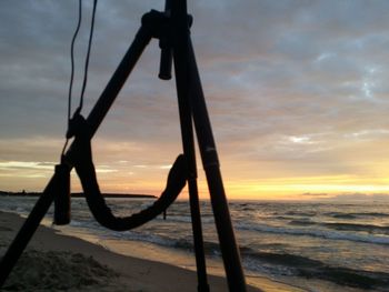 Scenic view of sunset over sea