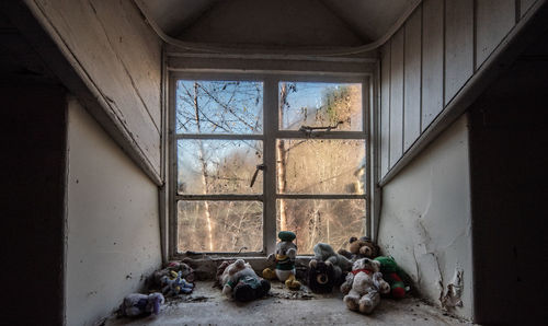 Interior of abandoned building