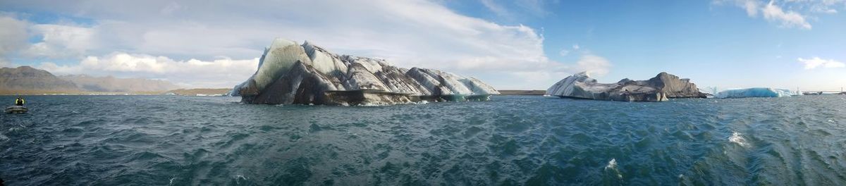 Panoramic view of sea against sky