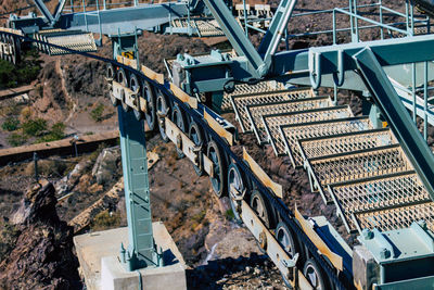 High angle view of old building