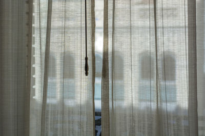 Close-up of closed curtain