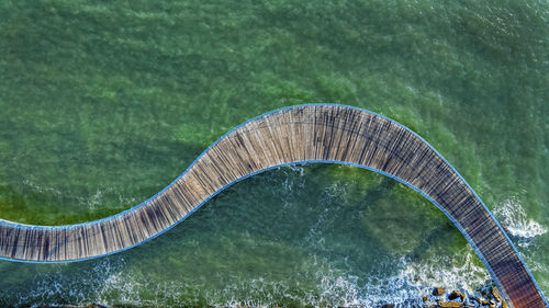 High angle view of sea