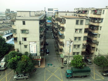 City street with buildings in background