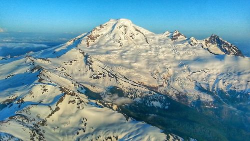 Scenic view of snowcapped mountains