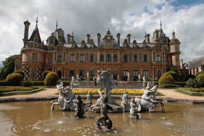 Statue of fountain in city