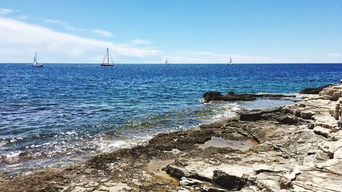 Scenic view of sea against sky
