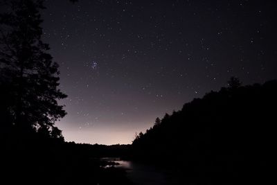 Scenic view of landscape at night