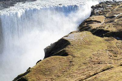 Scenic view of waterfall