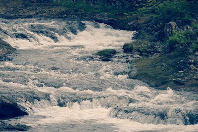 Scenic view of waterfall