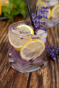 Close-up of drink on table