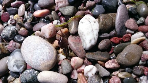 Full frame shot of pebbles