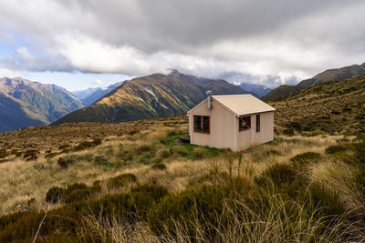 Carroll hut in the wilderness of arthur's pass, new zealand
