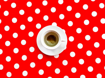 Directly above shot of coffee on table