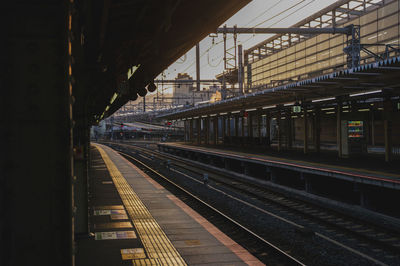 Railroad station platform