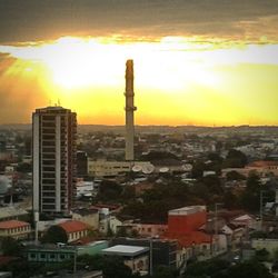 Cityscape at sunset