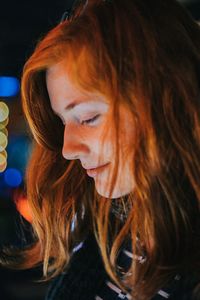 Close-up portrait of young woman