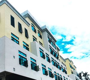 Low angle view of building against sky