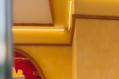 Close-up of yellow door