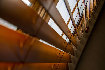 Low angle view of window blinds