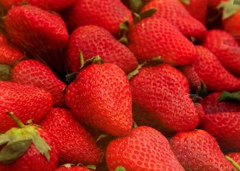 Full frame shot of strawberries