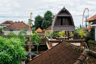 View of building against cloudy sky