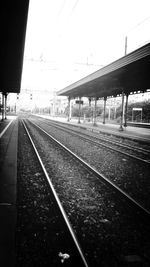 Train on railroad station platform