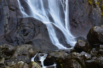 Scenic view of waterfall