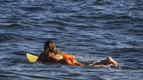 Woman in sea