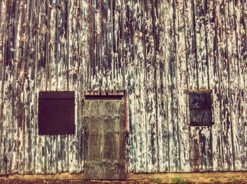 Close-up of wooden door