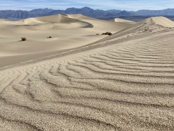Sand dunes in desert