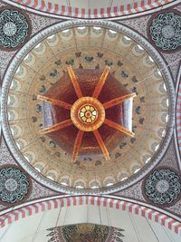 Directly below shot of ceiling of building