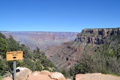 Scenic view of landscape against clear blue sky