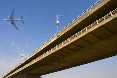 Low angle view of bridge against sky