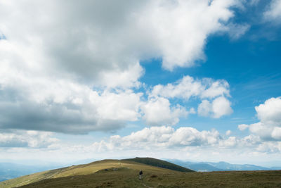 Scenic view of land against sky