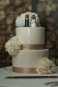 Wedding cake on table