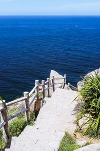 High angle view of sea against sky
