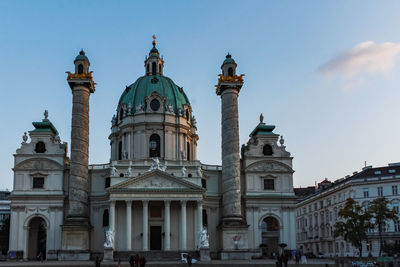 View of karlskirche in vienna with cloud