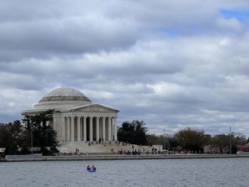 View of historical building against cloudy sky