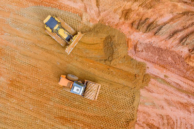 High angle view of beach