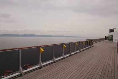 Pier over sea against sky