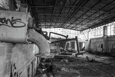 Interior of old abandoned building