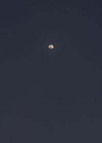 Low angle view of moon against sky at night